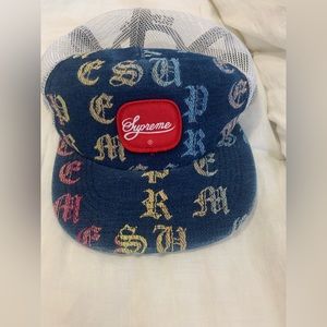 Brand new Supreme Gradient Jacquard Denim Mesh Back 5-Panel - Blue